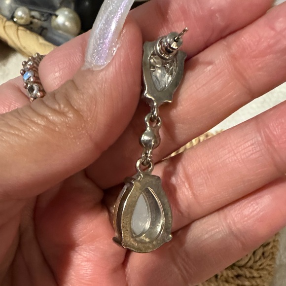 Estate Vintage Elegant citrine Yellow Drop Earrings - Picture 4 of 6